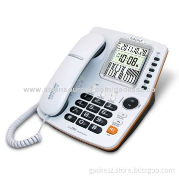 FSK and DTMF Dual-caller ID Phone with Blue Backlight and Alarm Function, Fashionable Style